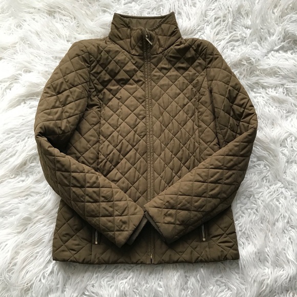 ' J CREW BROWN QUILTED JACKET COAT - Picture 3 of 12